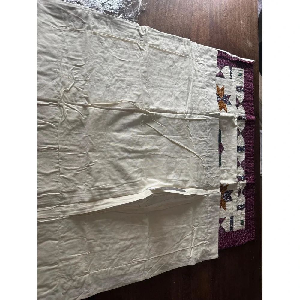 Vintage NEW Set of 2  Quilt Shams – Standard Size Hand Stitched,  1990s